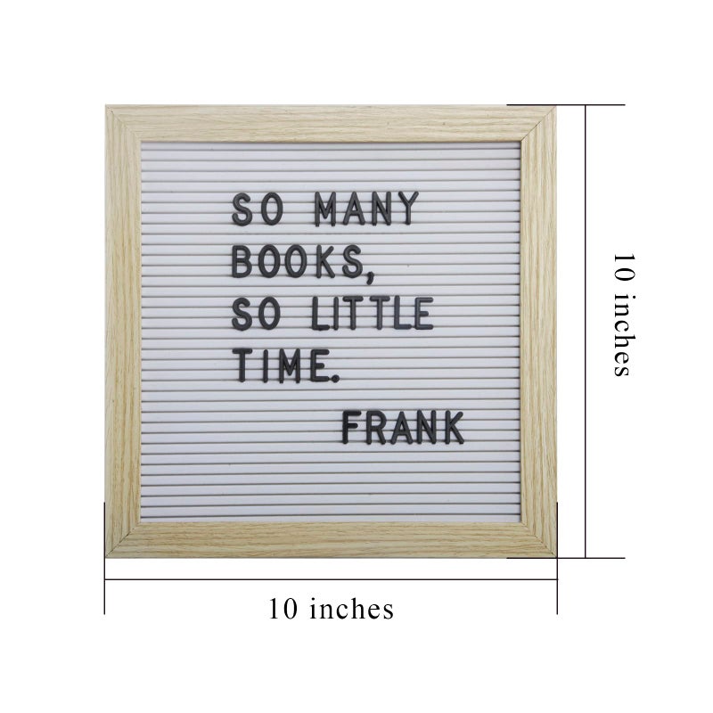 C CRYSTAL LEMON Felt Letter Message Board 10x10 Inch â€“ 336 Changeable Letterboard Letters, Numbers & Symbols â€“ Wood Frame with Easel & Hanger for Home, Office & Announcement Display - Image 2